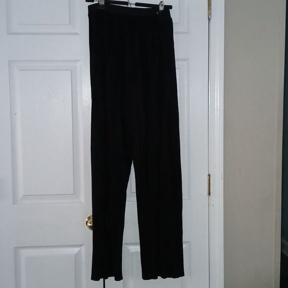 Kaari blue Curvy black crinkle elastic wide leg dress pants Sz 2X - Picture 5 of 7